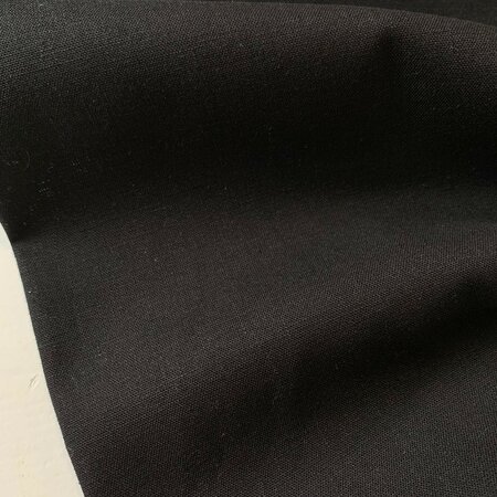 COUPON 100 CM Verhees Sorona Linen - Black
