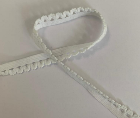 Picot elastiek - 13mm - Wit 