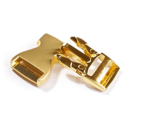 Ceintuur/tas en siergesp 25 mm goud