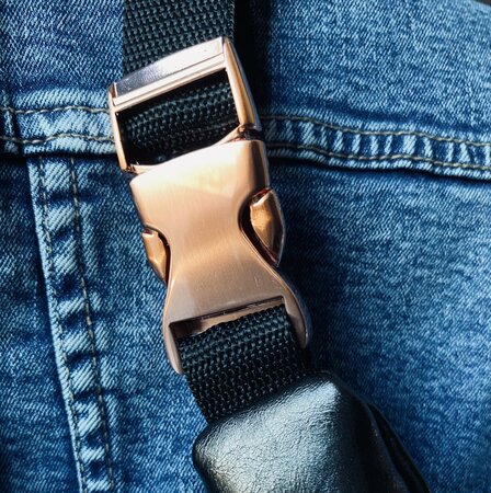 Ceintuur/tas en siergesp 25 mm Rose Gold