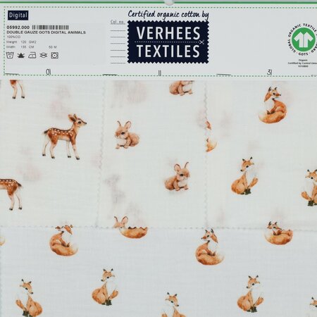 Verhees GOTS - BAMBI - Double Gauze/hydrofiel (GOTS)