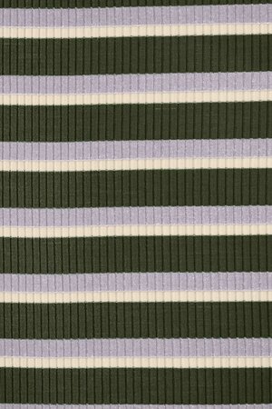 meetMilk - Khaki striped Derby Ribbed Jersey TENCELâ„¢ Modal vezels