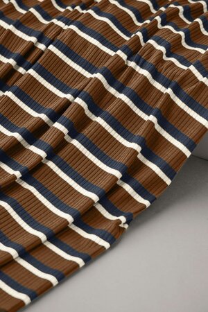 meetMilk - Pecan striped Derby Ribbed Jersey TENCELâ„¢ Modal vezels