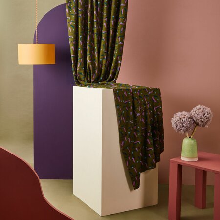 Atelier Brunette - Abstrait Ivy green Viscose Crepe (ECOVERO)