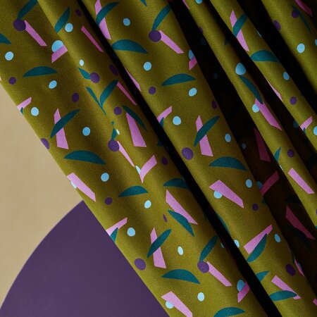 Atelier Brunette - Abstrait Ivy green Viscose Crepe (ECOVERO)