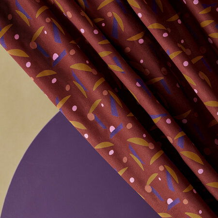 Atelier Brunette - Abstrait Rust Viscose Crepe (ECOVERO)