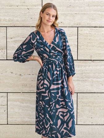 Atelier Jupe - Dark petrol green and dusty mauve VISCOSE