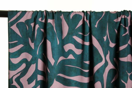 Atelier Jupe - Dark petrol green and dusty mauve VISCOSE