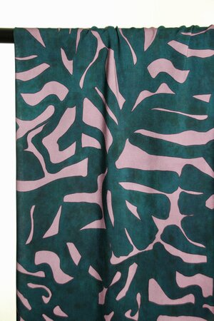 Atelier Jupe - Dark petrol green and dusty mauve VISCOSE
