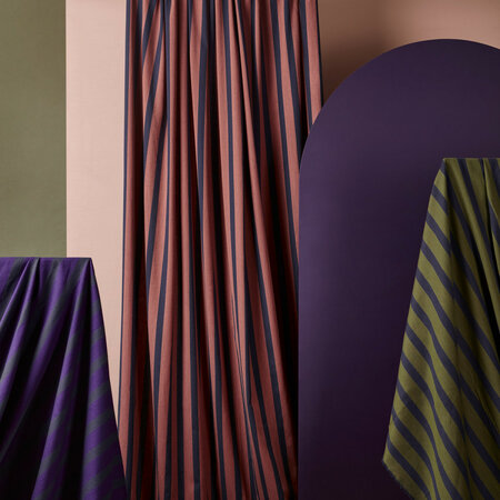 COUPON 55CM Atelier Brunette -Ray Chestnut TWO TONE COTTON