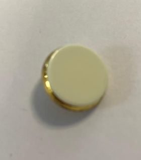 VINTAGE KNOOP 18mm Goud/Wit 