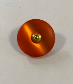 VINTAGE KNOOP 18mm Rood met gouden puntje 