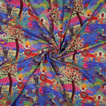 NERIDA HANSEN X VERHEES - Lenzing Ecovero - Digital Lion Coyote Multicolor