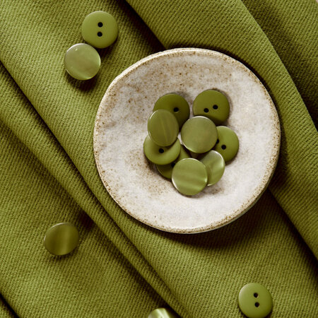 COUPON 145 CM Atelier Brunette GABARDINE Matcha Leaf