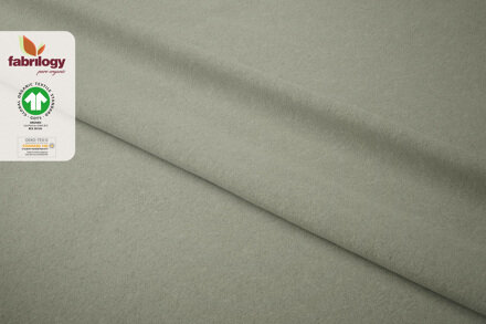 COUPON 140 CM Fabrilogy - Sage Katoen Fleece GOTS