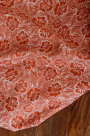 COUPON 80 CM Lise Tailor - Florilège Orange - BIOKATOEN SWEAT