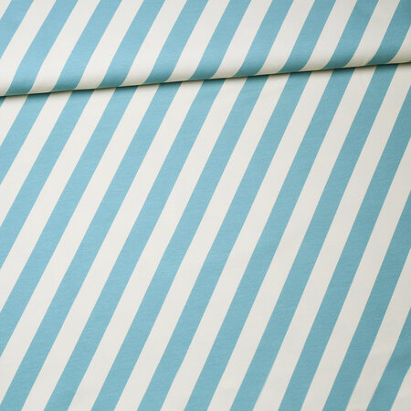 Eva Mouton - Blue White Stripes FRENCH TERRY GOTS