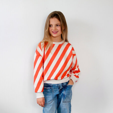 Eva Mouton - Red White Stripes FRENCH TERRY GOTS