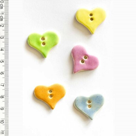 Big Hearts knopen - 25 mm - handmade