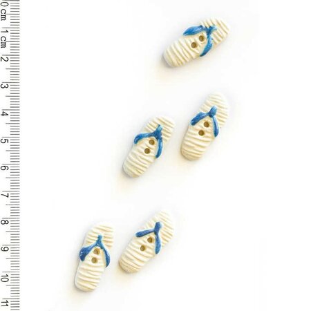 Flip flop knopen - 25 mm - handmade