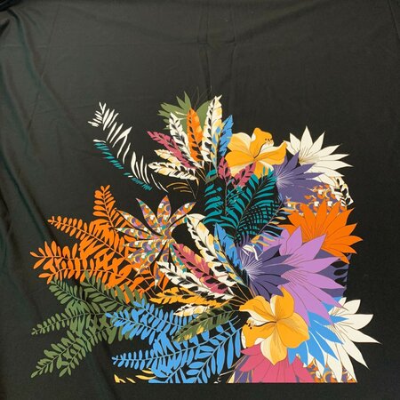 DEADSTOCK Flower Paneel 100cm sport/zwem lycra 