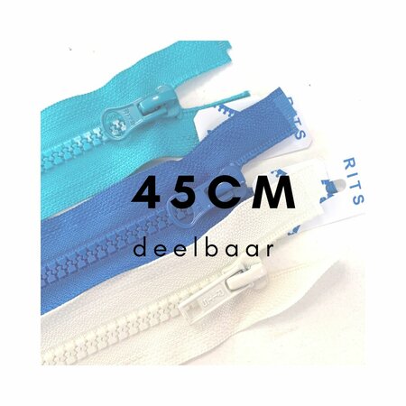 Deelbare profiel/blok ritsen 45 cm 