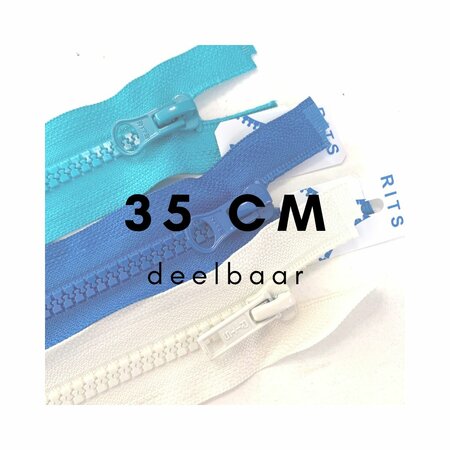 Deelbare profiel/blok ritsen 35 cm 