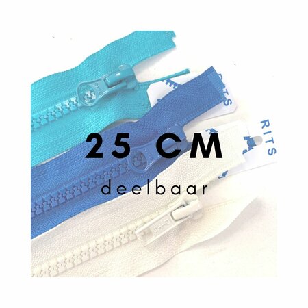 Deelbare profiel/blok ritsen 25 cm 