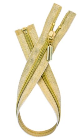 Deelbare Gouden rits visgraad 40 / 50 / 60 cm