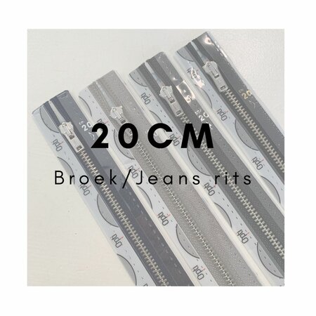 Broek/Jeans rits 20 cm 