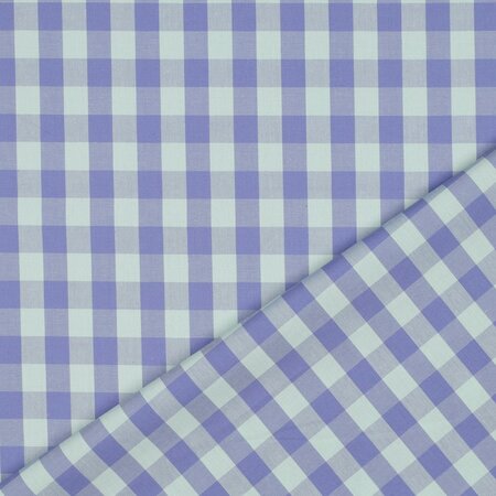 Verhees - Yarn Dyed CHECK Lavender / Light Green - POPLIN KATOEN