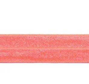 Neon oranje pink - Elastisch Biais