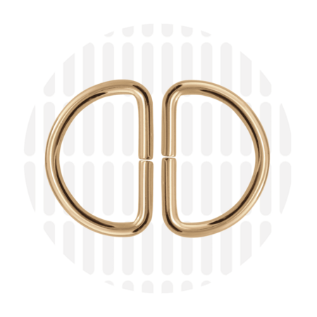 Zipperzoo D-ring Gold 32mm
