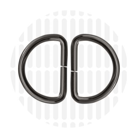 Zipperzoo  D-ring Gunmetal 32mm 