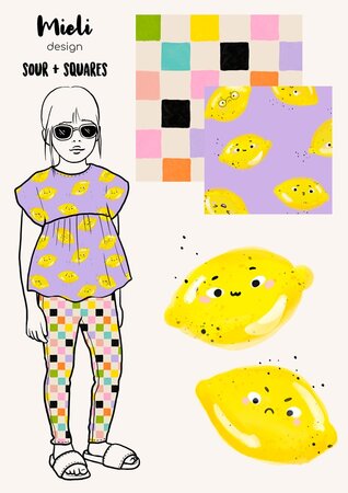 Mieli Design - Squares JERSEY (organic)