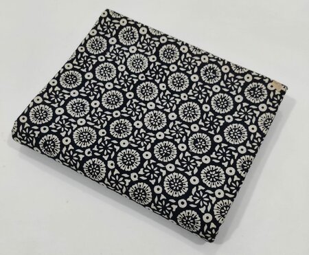 Black White Block - Indiase Blokprint Katoen
