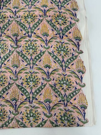 Lily of the Valley - Indiase Blokprint Katoen