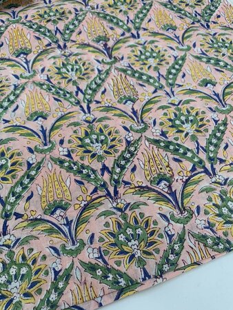 Lily of the Valley - Indiase Blokprint Katoen