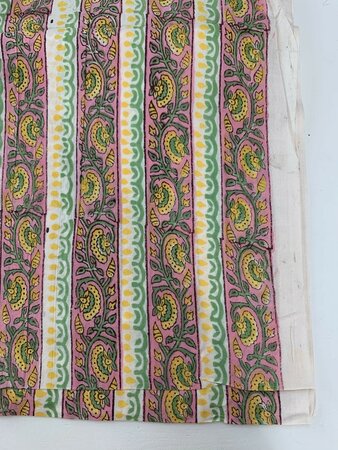 Paisley Stripe - Indiase Blokprint Katoen