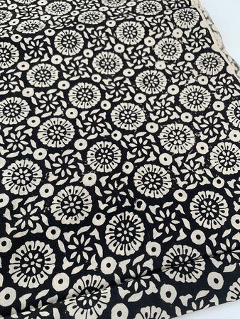 Black White Block - Indiase Blokprint Katoen