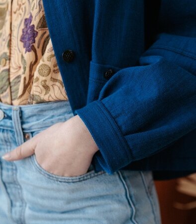 COUPON 85CM Cousette - Deep Blue DENIM