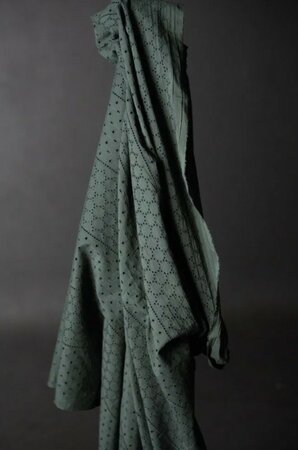 Merchant & Mills - Atlas Green Eyelet Indian Cotton