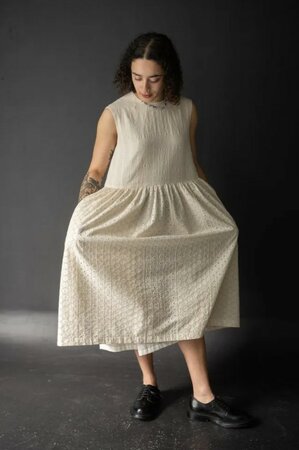 Merchant & Mills - Atlas Green Eyelet Indian Cotton