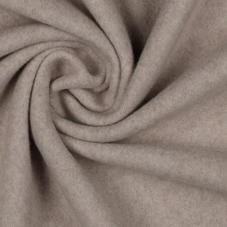 Verhees - Taupe Melange Katoen Fleece GOTS