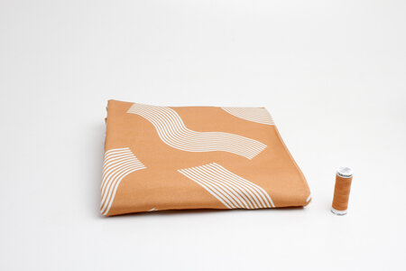 COUPON 60 CM Ansje X Misusu - Wavy Burnt Orange JERSEY