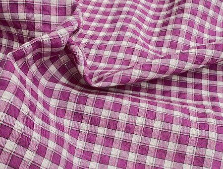 Cousette - Shiny checked Magenta KATOEN Oekotex