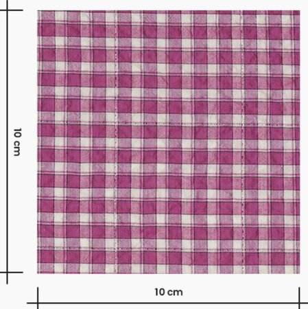 Cousette - Shiny checked Magenta KATOEN Oekotex