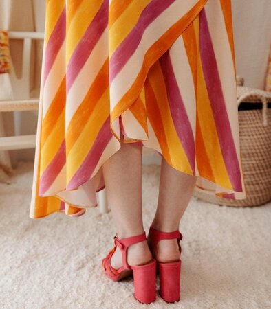 COUPON 175 CM Cousette - Sun stripes VISCOSE ECOVERO