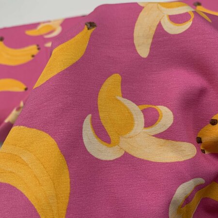 COUPON 60cm Hilco - Pink Banana JERSEY - OEKO-TEX
