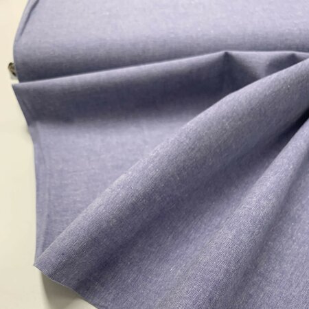 COUPON 105cm Verhees - Yarn Dyed Lavender - POPLIN KATOEN